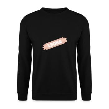 Prénom Leona - Sweat-shirt Unisexe - noir - Devant - Alina (178cm) & Michal (187cm)