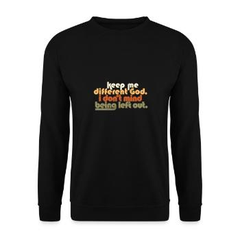 Keep Me Different God Religious Catholic - Unisex Pullover - Schwarz - Vorne - Alina (178cm) & Michal (187cm)