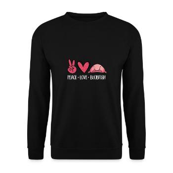 Blob fish - Unisex Sweatshirt - black - Front - Alina (178cm) & Michal (187cm)
