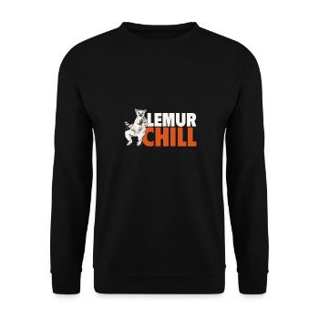 Lemur Catta Ring-tailed lemur - Unisex Sweatshirt - black - Front - Alina (178cm) & Michal (187cm)