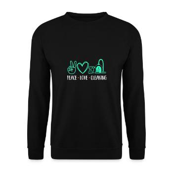 Aide domestique, femme de ménage, femme de ménage - Sweat-shirt Unisexe - noir - Devant - Alina (178cm) & Michal (187cm)