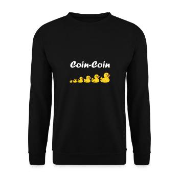 Petit canard - Sweat-shirt Unisexe - noir - Devant - Alina (178cm) & Michal (187cm)