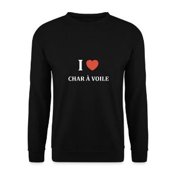 Humour Char à voile - Sweat-shirt Unisexe - noir - Devant - Alina (178cm) & Michal (187cm)