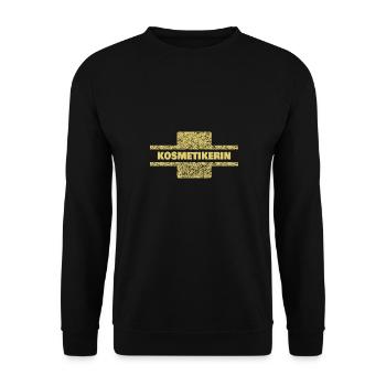 Profession Beautician - Unisex Sweatshirt - black - Front - Alina (178cm) & Michal (187cm)