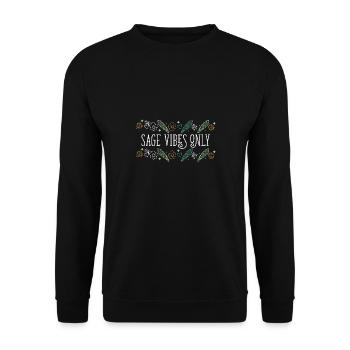 Sage Healer Soul Dealer Smudge Sticks Healing - Unisex Sweatshirt - black - Front - Alina (178cm) & Michal (187cm)