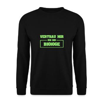 Funny Biologist - Unisex Sweatshirt - black - Front - Alina (178cm) & Michal (187cm)