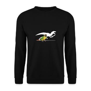 Molina Perruche Perroquet Perruche Oiseau Perruche - Sweat-shirt Unisexe - noir - Devant - Alina (178cm) & Michal (187cm)