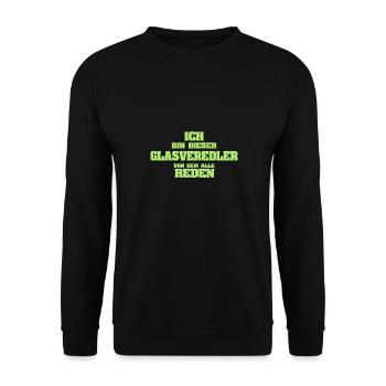 Finisseur de verre - Sweat-shirt Unisexe - noir - Devant - Alina (178cm) & Michal (187cm)