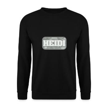 Gesundheit Heidi - Unisex Pullover - Schwarz - Vorne - Alina (178cm) & Michal (187cm)