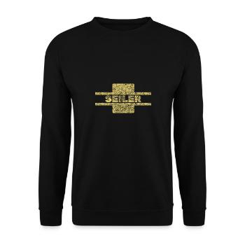 Beruf Seiler - Unisex Pullover - Schwarz - Vorne - Alina (178cm) & Michal (187cm)
