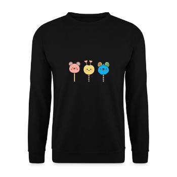 bonbon - Sweat-shirt Unisexe - noir - Devant - Alina (178cm) & Michal (187cm)