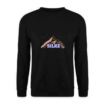 Gift idea Silke - Unisex Sweatshirt - black - Front - Alina (178cm) & Michal (187cm)