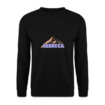 Gift idea Rebecca - Unisex Sweatshirt - black - Front - Alina (178cm) & Michal (187cm)