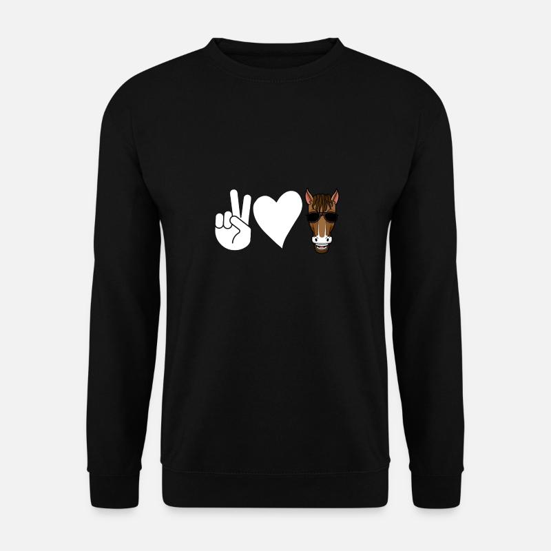 Reiten Pferd - Unisex Pullover - Schwarz