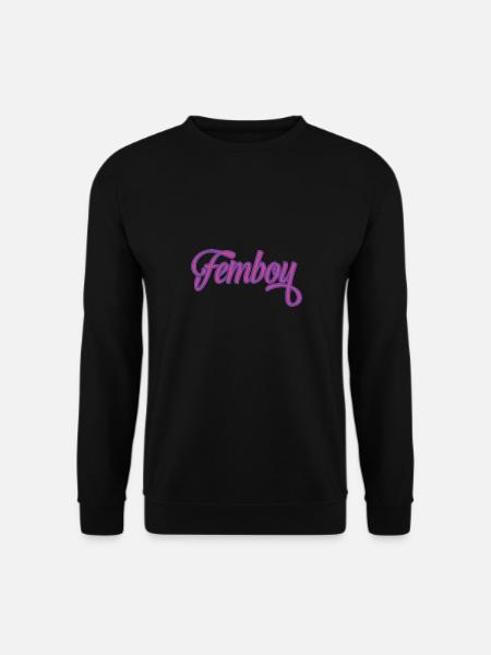 Femboy Logo Cross Dressing Motiv Geschenk Feminin - Unisex Pullover - Schwarz