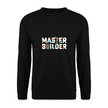 Master Builder Building Blocks Brick Builders Dad - Unisex Sweatshirt - black - Front - Alina (178cm) & Michal (187cm)