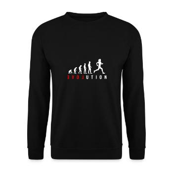 Läuferin Laufen LOVE Fitness Evolution Joggerin - Unisex Pullover - Schwarz - Vorne - Alina (178cm) & Michal (187cm)