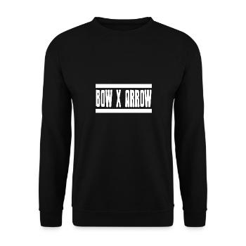 BOW X ARROW Awesome Archery Designs T-Shirt - Unisex Sweatshirt - black - Front - Alina (178cm) & Michal (187cm)