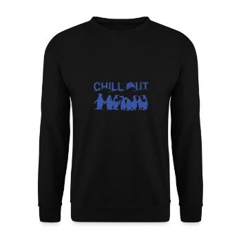 King Penguin Emperor Penguin Penguin Gift - Unisex Sweatshirt - black - Front - Alina (178cm) & Michal (187cm)