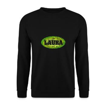 Laura - Unisex Pullover - Schwarz - Vorne - Alina (178cm) & Michal (187cm)