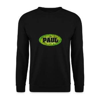 Paul - Unisex Pullover - Schwarz - Vorne - Alina (178cm) & Michal (187cm)