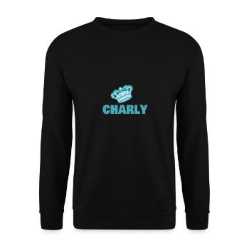 Gift for Charly - Unisex Sweatshirt - black - Front - Alina (178cm) & Michal (187cm)
