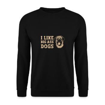 Mastiff Dog Old English Mastiff - Unisex Sweatshirt - black - Front - Alina (178cm) & Michal (187cm)