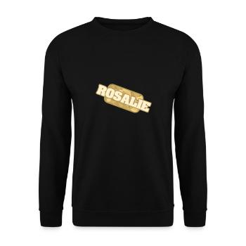 Nature Santé Bio Prénom Rosalie - Sweat-shirt Unisexe - noir - Devant - Alina (178cm) & Michal (187cm)