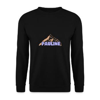 Lustig für Pauline Geschenkidee Spaß - Unisex Pullover - Schwarz - Vorne - Alina (178cm) & Michal (187cm)