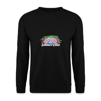 Funny Optometrist Quote Schlemm's Canal Eyeball - Unisex Sweatshirt - black - Front - Alina (178cm) & Michal (187cm)