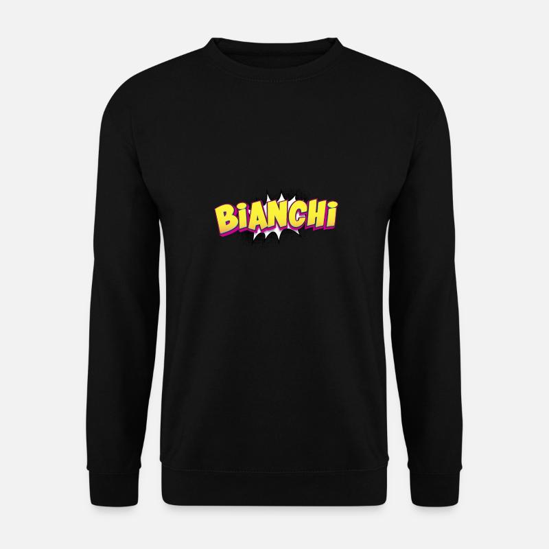 Bianchi benutzerdefinierter Name Comic-Stil Pop-Art, - Unisex Pullover - Schwarz