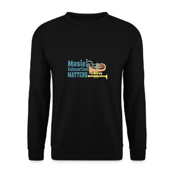 Music Education Matters Music Teacher - Unisex Pullover - Schwarz - Vorne - Alina (178cm) & Michal (187cm)