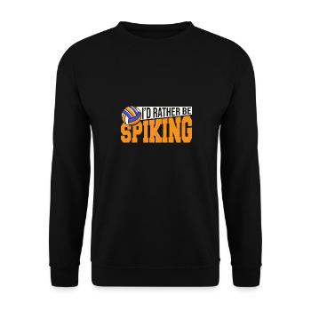 C’est drôle que je préfère jouer au volleyball de passeuse - Sweat-shirt Unisexe - noir - Devant - Alina (178cm) & Michal (187cm)