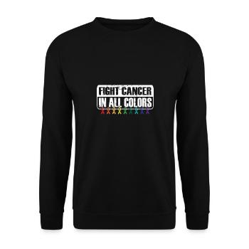 Fight Cancer In All Colors Cancer Survivor - Unisex Sweatshirt - black - Front - Alina (178cm) & Michal (187cm)