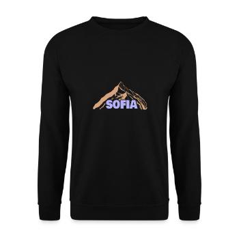 Sofia as a gift idea - Unisex Sweatshirt - black - Front - Alina (178cm) & Michal (187cm)