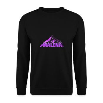 Malena als Berg - Unisex Pullover - Schwarz - Vorne - Alina (178cm) & Michal (187cm)