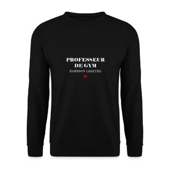 Professeur de gym - Sweat-shirt Unisexe - noir - Devant - Alina (178cm) & Michal (187cm)