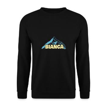 Gift for Bianca - Unisex Sweatshirt - black - Front - Alina (178cm) & Michal (187cm)