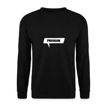 Cadeau pour coiffeur - Sweat-shirt Unisexe - noir - Devant - Alina (178cm) & Michal (187cm)