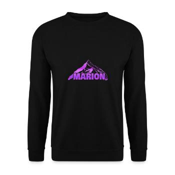 Marion comme une montagne - Sweat-shirt Unisexe - noir - Devant - Alina (178cm) & Michal (187cm)