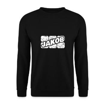 Jacob as Jacob - Unisex Sweatshirt - black - Front - Alina (178cm) & Michal (187cm)