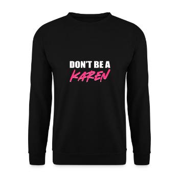 Karen - Unisex Sweatshirt - black - Front - Alina (178cm) & Michal (187cm)