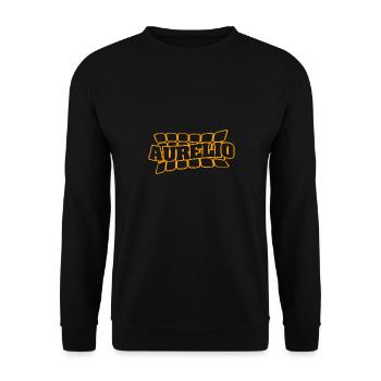 Name Aurelio - Unisex Pullover - Schwarz - Vorne - Alina (178cm) & Michal (187cm)