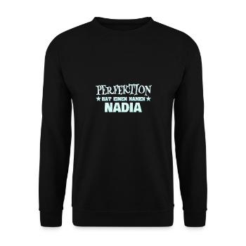 Nadia - Sweat-shirt Unisexe - noir - Devant - Alina (178cm) & Michal (187cm)