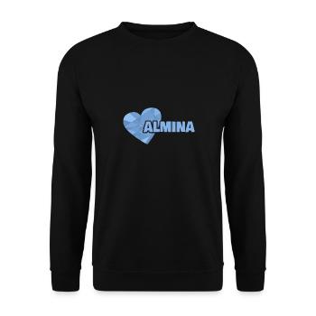 Almina - Sweat-shirt Unisexe - noir - Devant - Alina (178cm) & Michal (187cm)