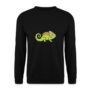 chameleon - Unisex Sweatshirt - black - Front - Alina (178cm) & Michal (187cm)