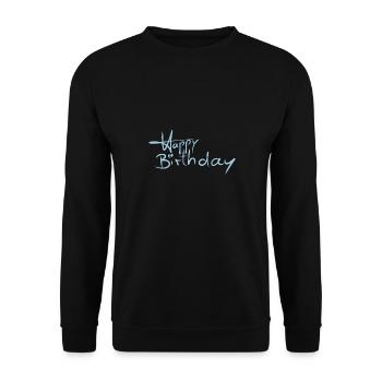 Joyeux anniversaire - Sweat-shirt Unisexe - noir - Devant - Alina (178cm) & Michal (187cm)