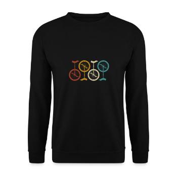 Monocycle monocycle vélo enfants filles rétro - Sweat-shirt Unisexe - noir - Devant - Alina (178cm) & Michal (187cm)