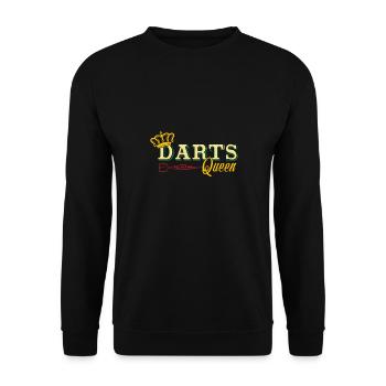 Darts Königin Darts-Spieler - Unisex Pullover - Schwarz - Vorne - Alina (178cm) & Michal (187cm)