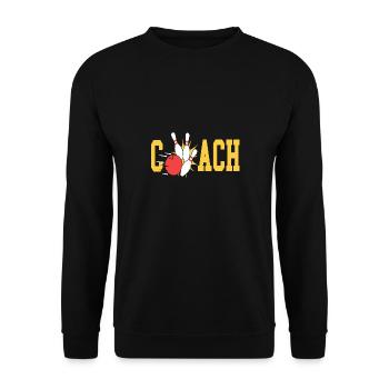Bowling Coach Awesome Coach Designs T-Shirt - Unisex Sweatshirt - black - Front - Alina (178cm) & Michal (187cm)
